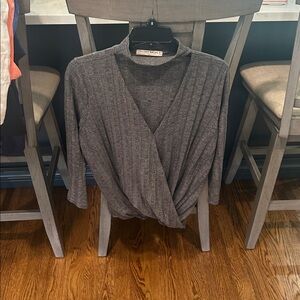 Project Social T Charcoal Knit Top